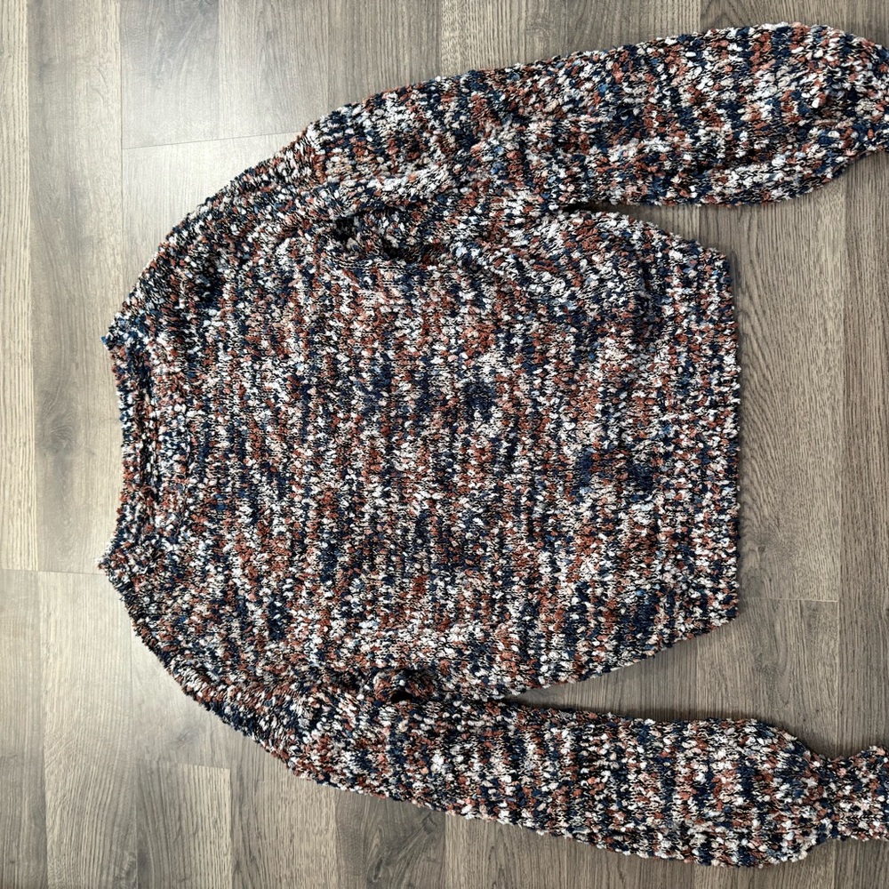 Maurices Textured Knit Sweater - Navy, Rust, Cream